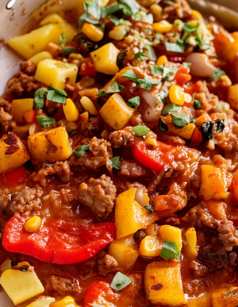 Ground Beef and Potatoes Skillet