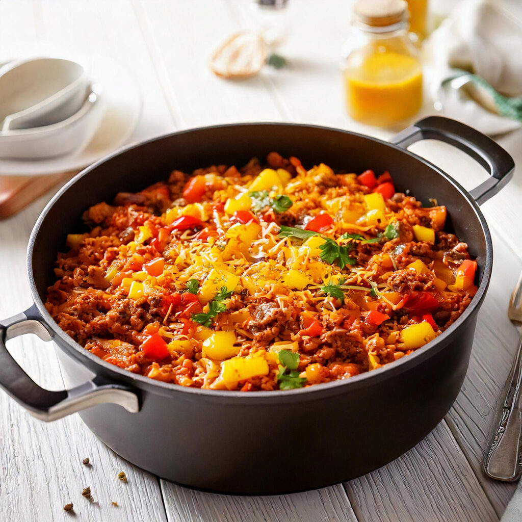 Ground Beef and Potatoes Skillet