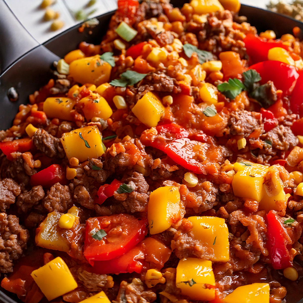 Ground Beef and Potatoes Skillet