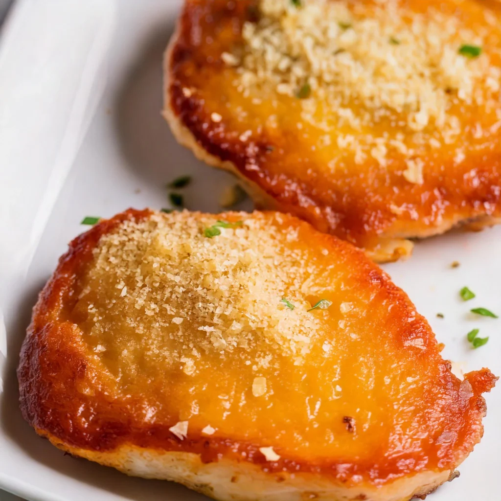 Crispy Parmesan Baked Pork Chops