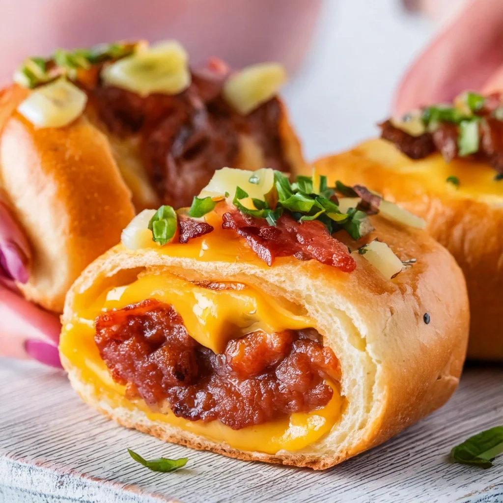 Garlic Butter Bacon Cheeseburger Roll-Ups