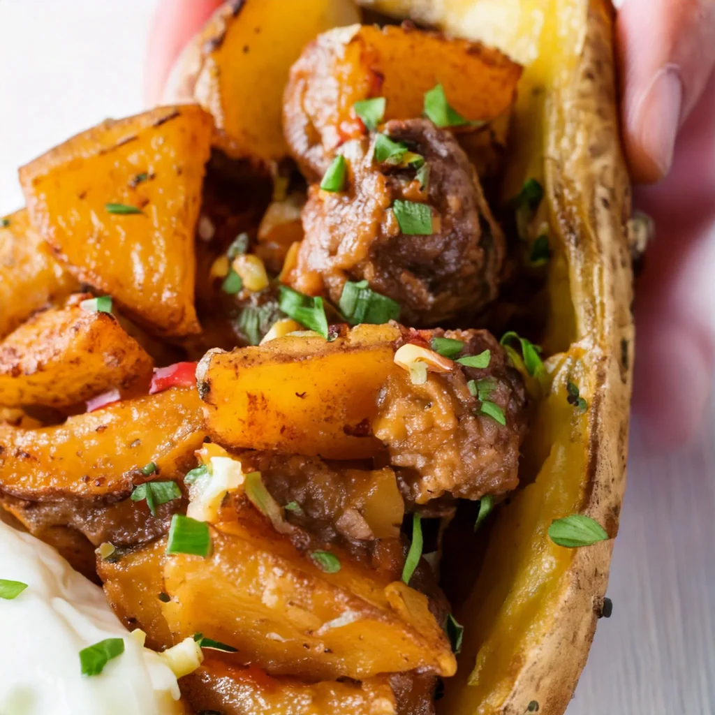 Loaded Baked Potato with Steak Bites: A Hearty and Delicious Meal