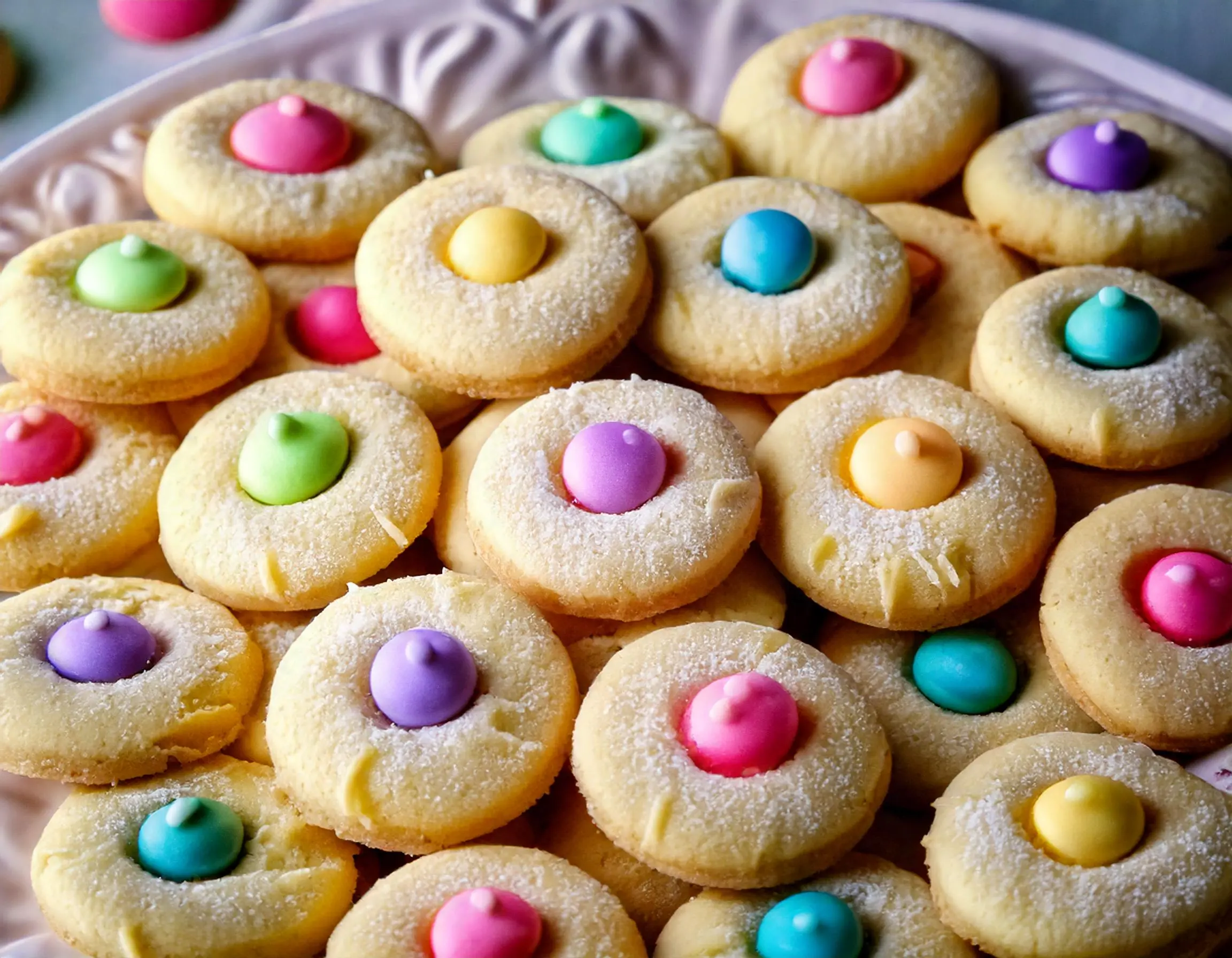 Easter Bunny Button Cookies