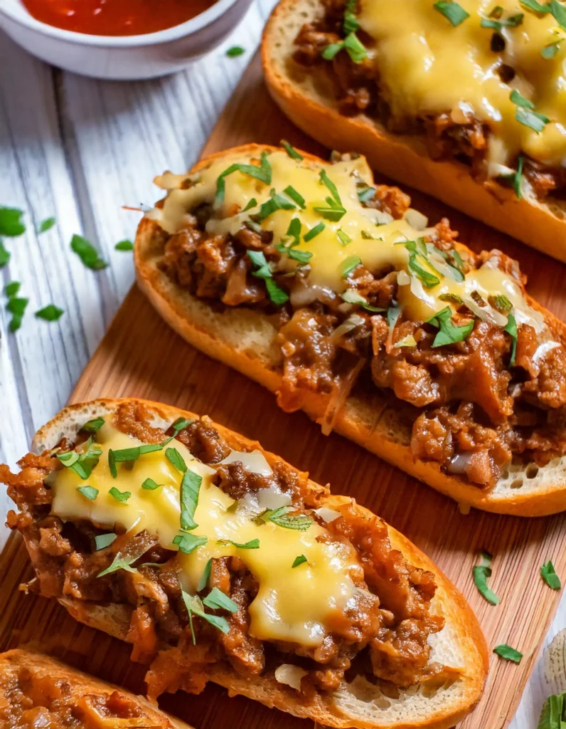 Garlic Bread Sloppy Joes lite