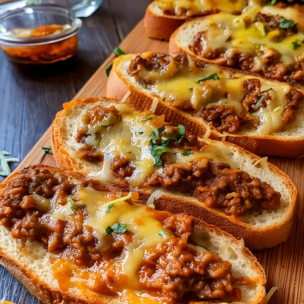 Garlic Bread Sloppy Joes lite