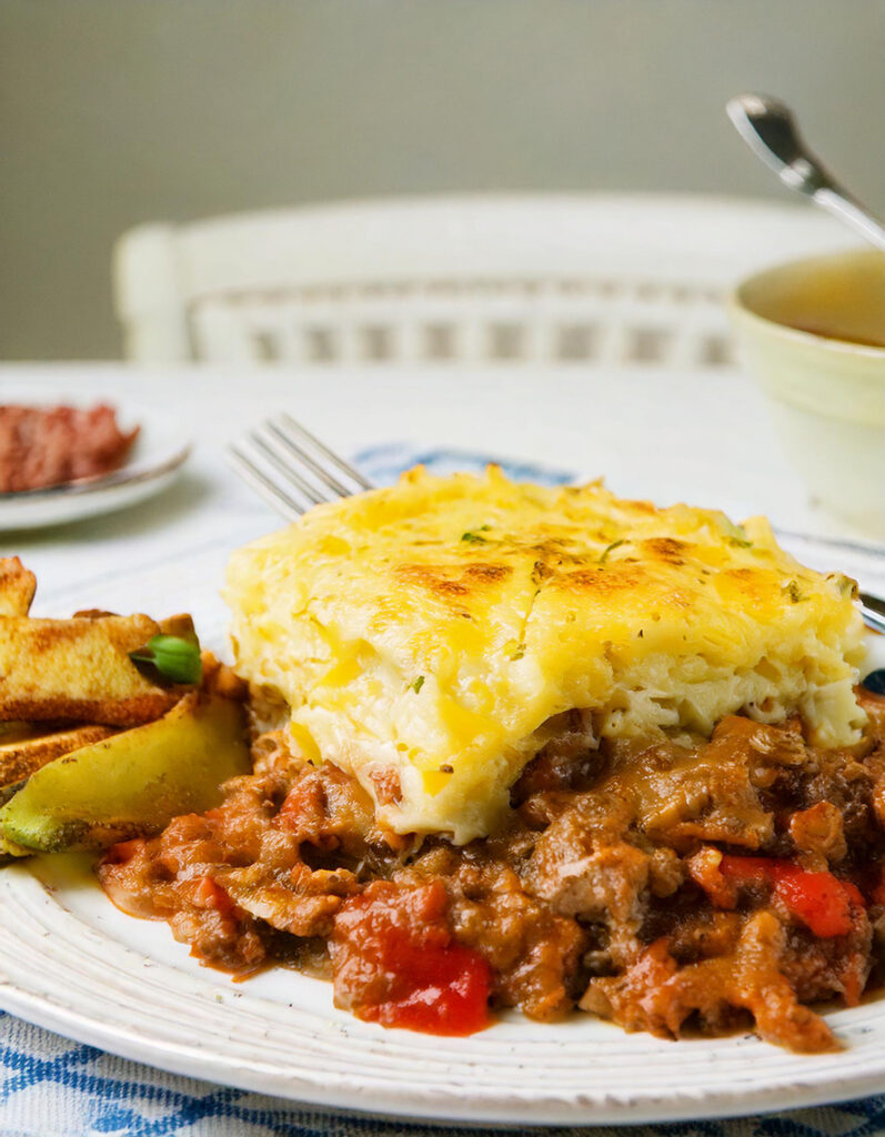 Philly Cheese Steak Shepherd's Pie