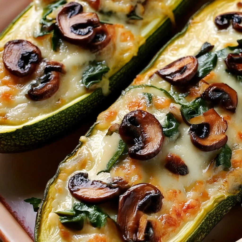 Ricotta Stuffed Zucchini Boats