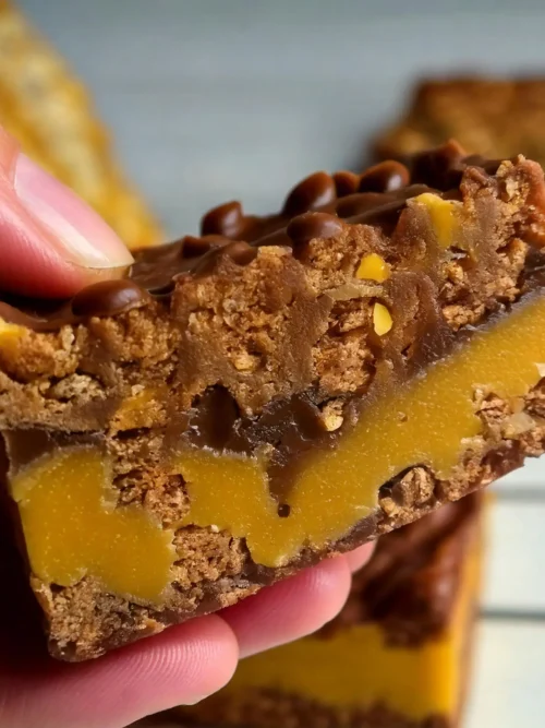 Caramel Fudge Crunch Bars