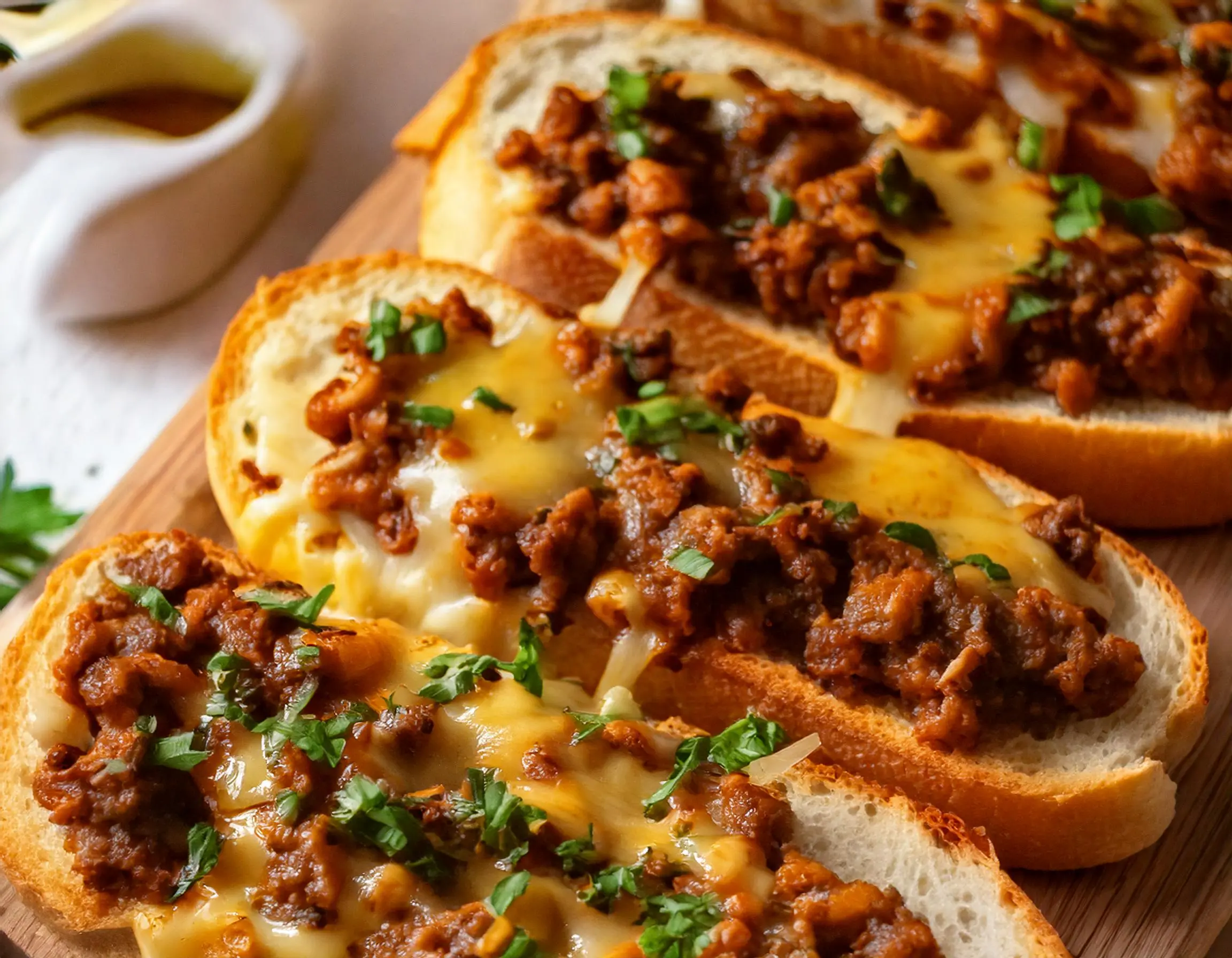 Garlic Bread Sloppy Joes lite