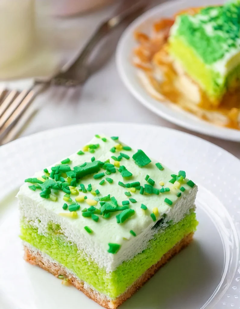 easy St. Patricks Day Poke Cake