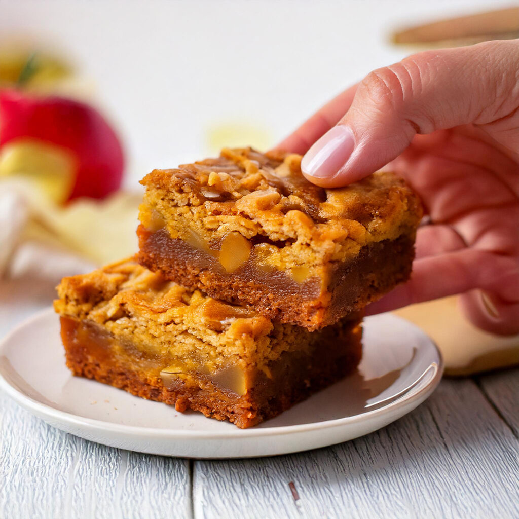 Salted Butterscotch Apple Bars